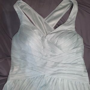 Dusty sage bridesmaid dress from David’s Bridal 10